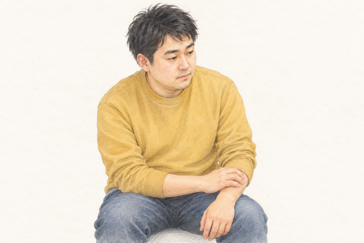 住宅ローンが残る自宅について相談する30代男性のイメージイラスト