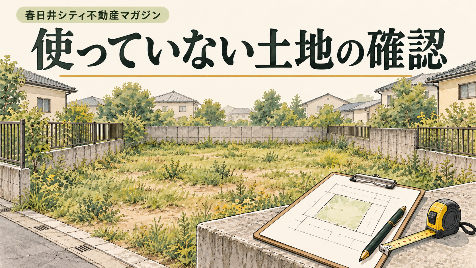 使っていない土地、このままで大丈夫？持ち続ける間に確認したい5つのこと｜春日井シティ不動産マガジン