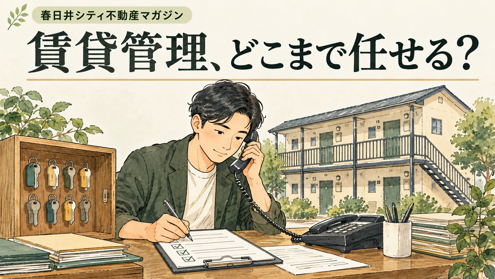 貸した後の対応、どこまで任せられる？ 賃貸管理の範囲と費用｜春日井シティ不動産マガジン