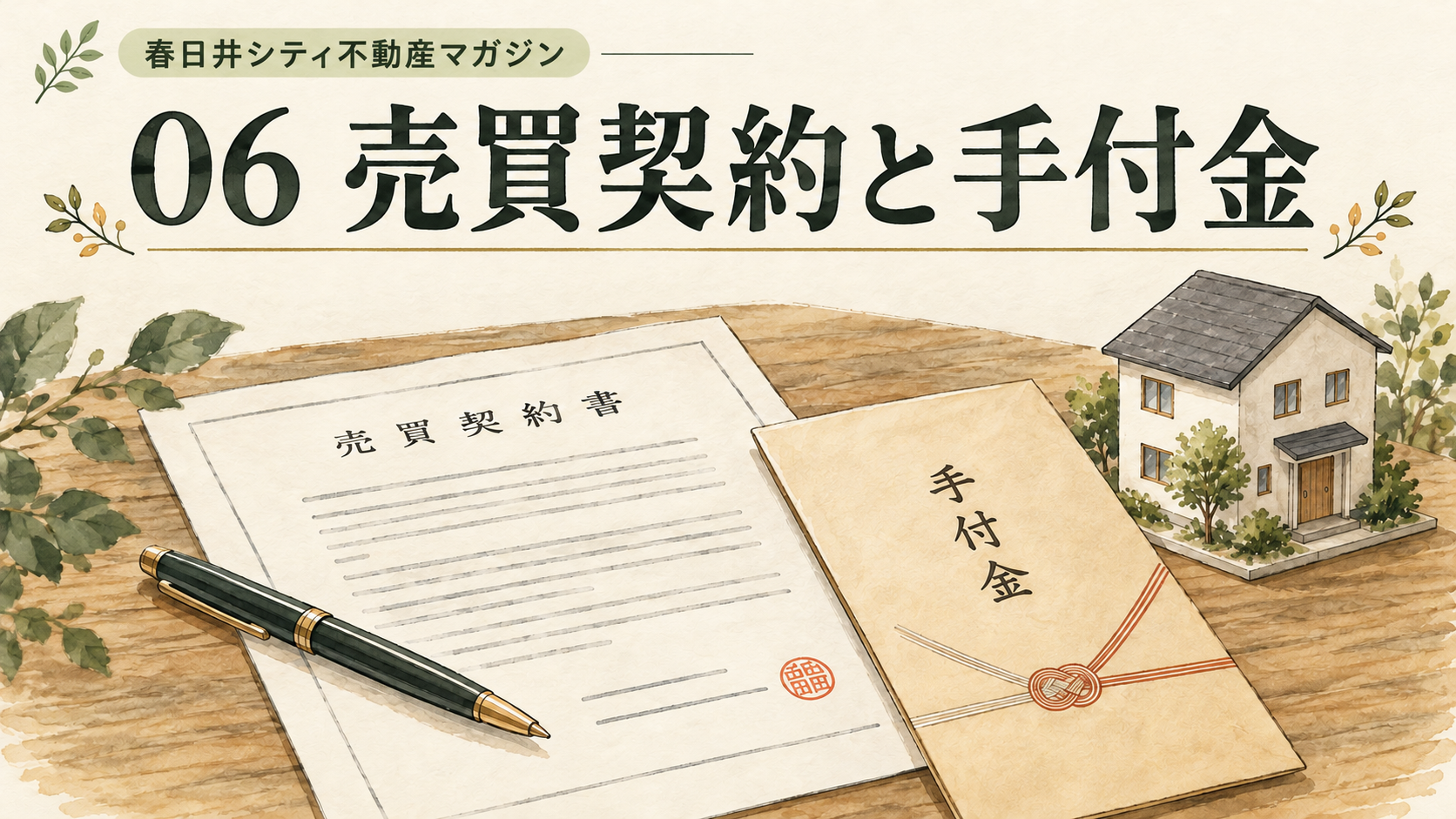 06｜不動産の売買契約と手付金｜署名前に確認する条件と支払い｜春日井シティ不動産マガジン