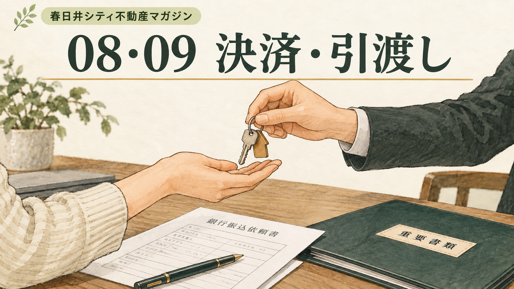 08・09｜不動産購入の決済・引渡し｜当日までに準備するお金と書類｜春日井シティ不動産マガジン
