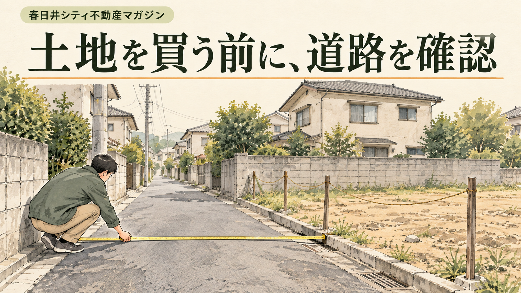 春日井市で土地を買う前に｜接道・セットバック・私道の確認ポイント｜春日井シティ不動産マガジン