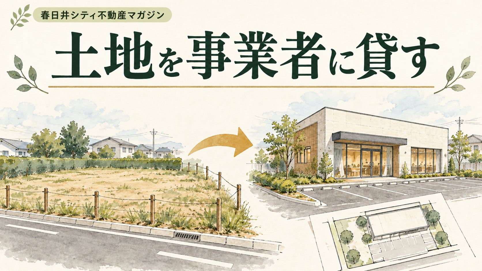 春日井市で土地を事業者に貸すには？事業用定期借地の条件と費用｜春日井シティ不動産マガジン