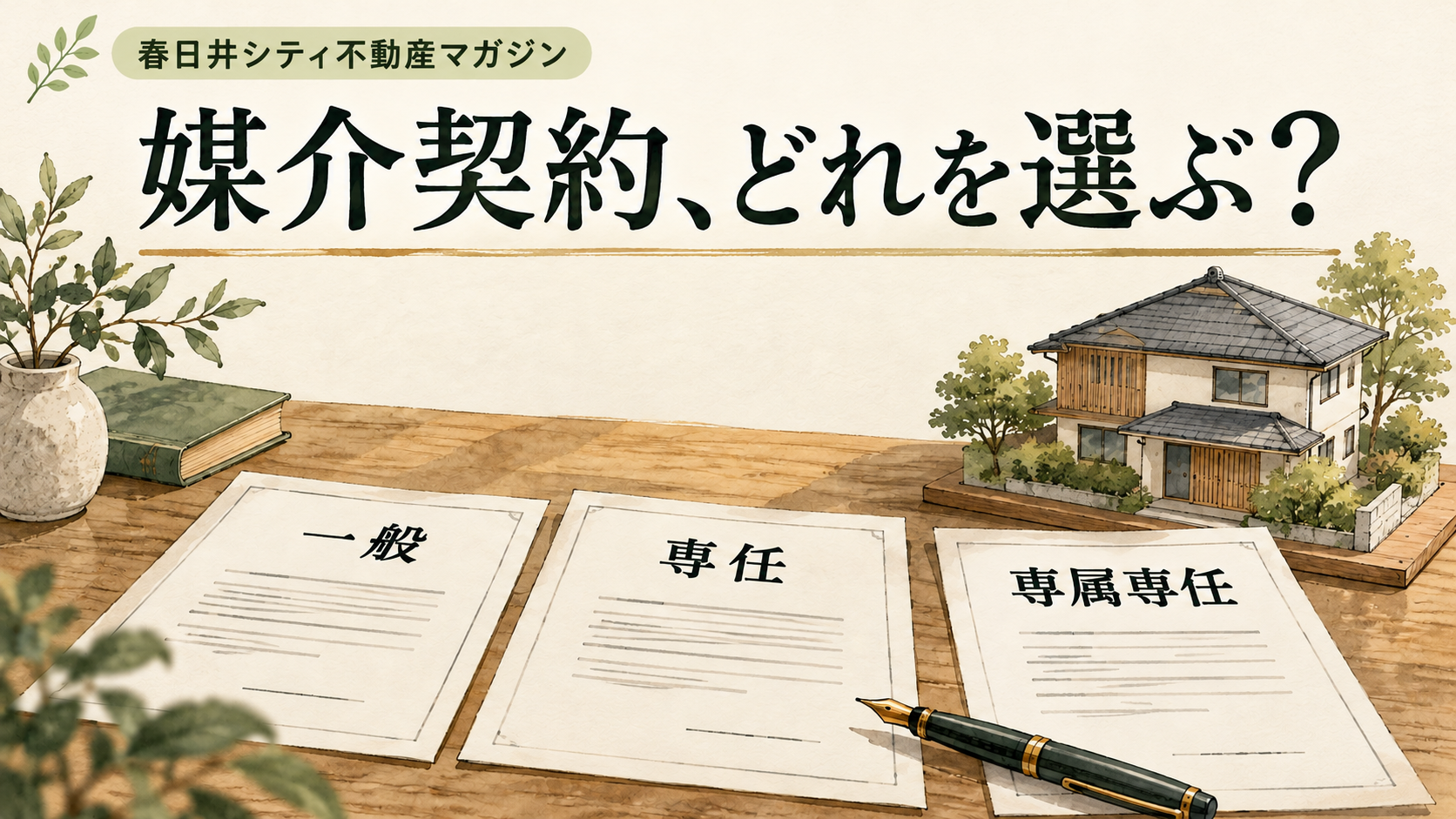 媒介契約はどれを選ぶ？一般・専任・専属専任の違いと、依頼前の確認｜春日井シティ不動産マガジン