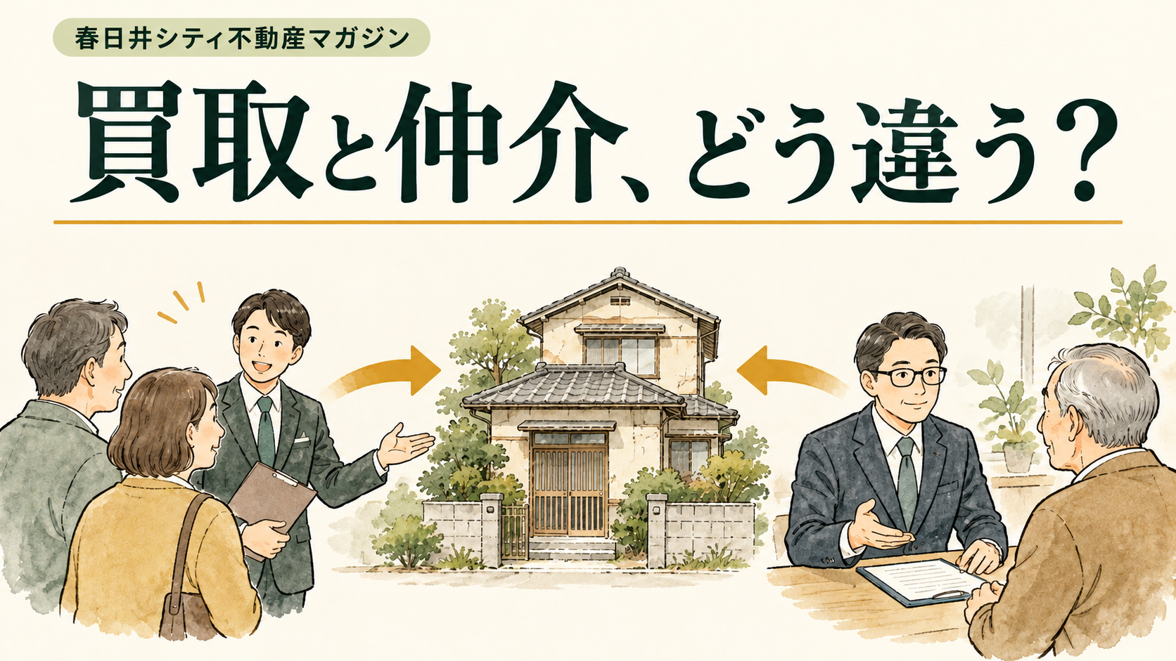 不動産の買取と仲介、どちらで売る？価格だけでは決められない違い｜春日井シティ不動産マガジン