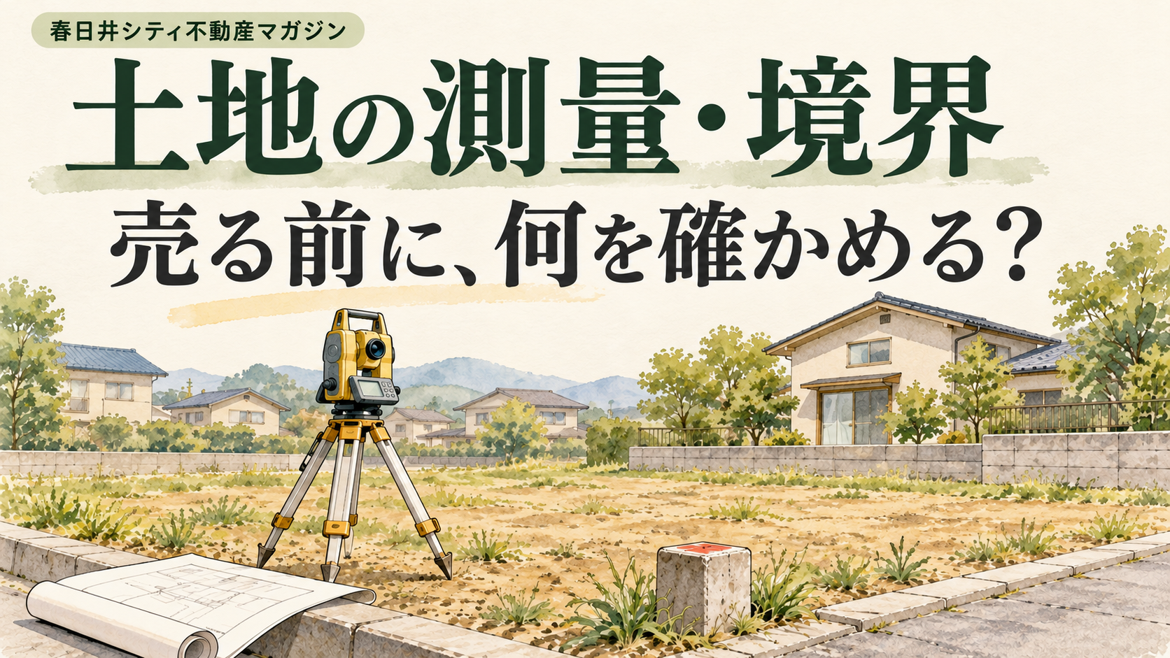 土地売却の確定測量・境界｜春日井シティ不動産マガジン