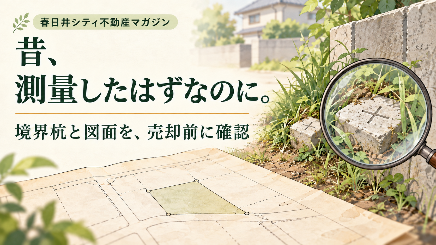 境界杭が見つからないときの確認と復元｜春日井シティ不動産マガジン