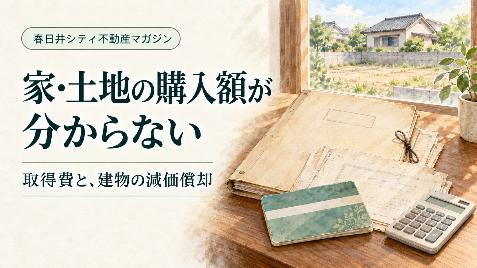 家・土地の購入額が分からないときの取得費と建物の減価償却｜春日井シティ不動産マガジン