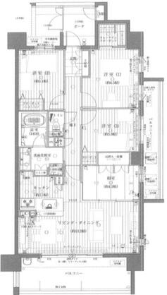 ダイアパレス勝川駅前303｜中古マンション・4,480万円／専有82.37㎡（壁芯）／4LDK