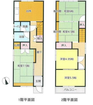 名古屋市守山区川西２丁目の戸建て｜中古戸建て・980万円／土地75.69㎡／建物90.30㎡・5DK