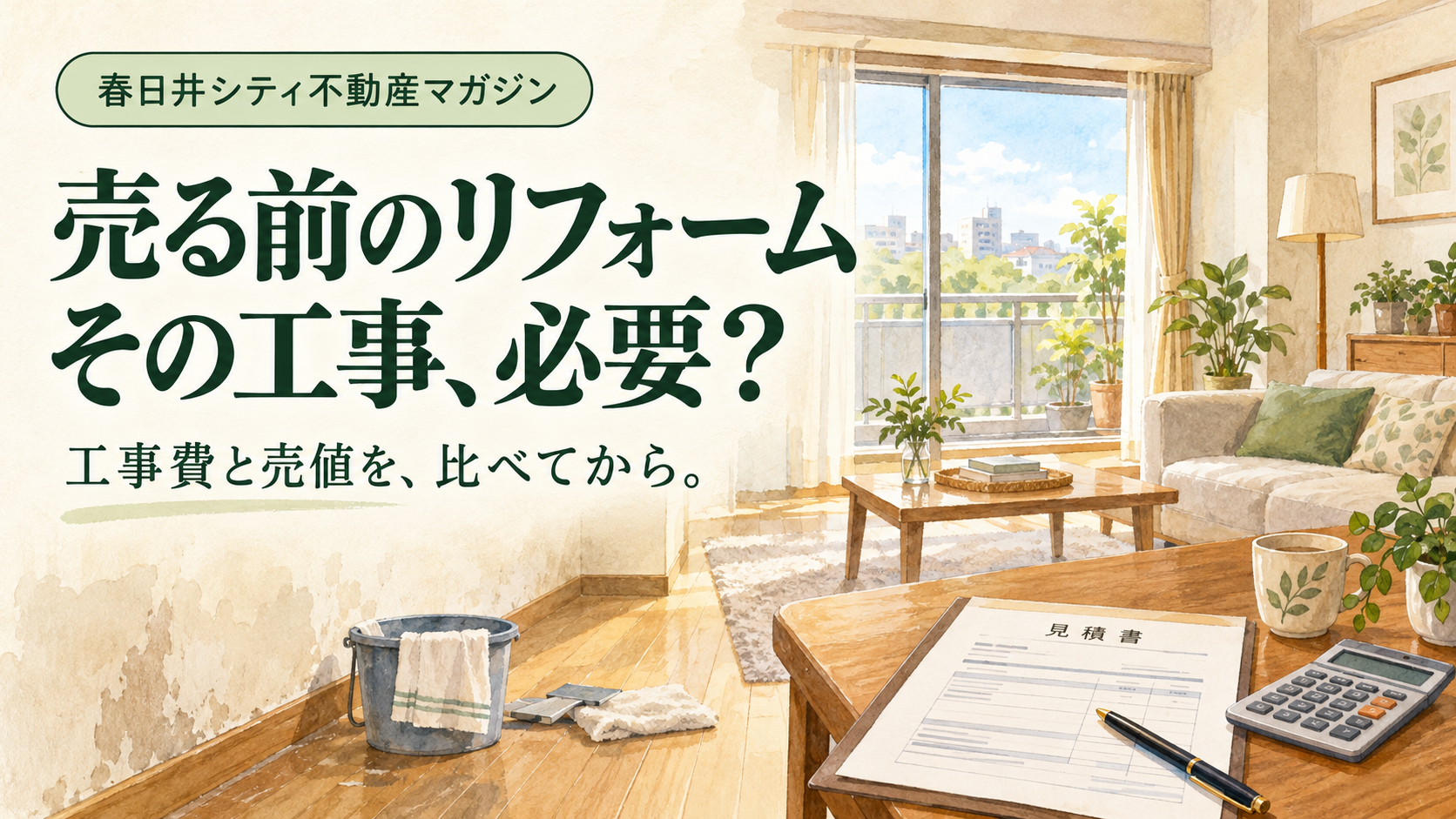 売る前のリフォーム、その工事は必要？工事費と売値を比べる｜春日井シティ不動産マガジン