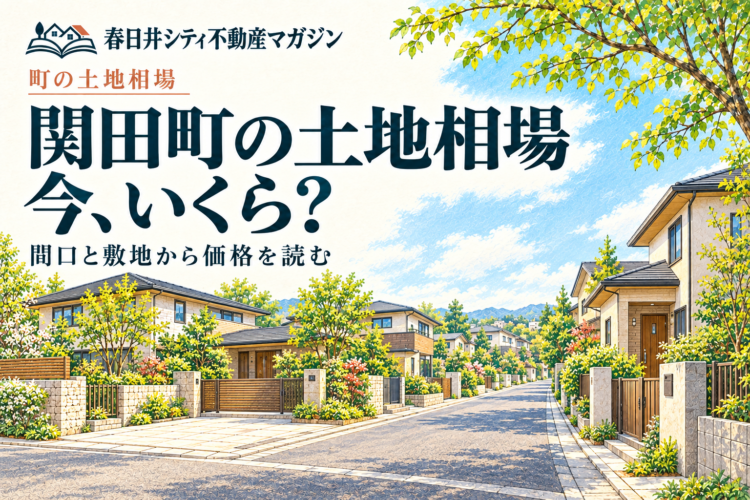 関田町の土地相場、今いくら？ 街並みはイメージイラスト