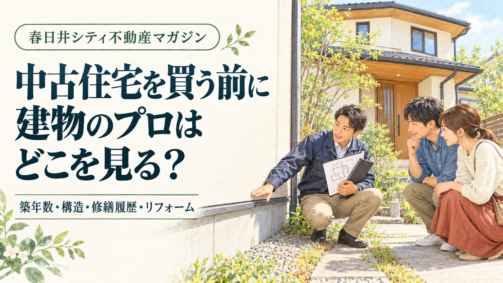 中古住宅を買う前に、建物のプロはどこを見る？ 築年数・構造・修繕履歴・リフォーム